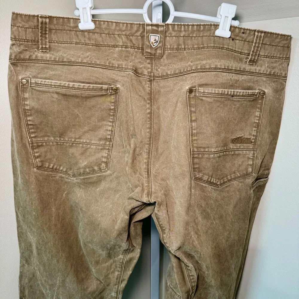 Kuhl Rydr Mens 42x32 Brown Vintage Patina Dye Rugged‎ Workwear Hiking Pants